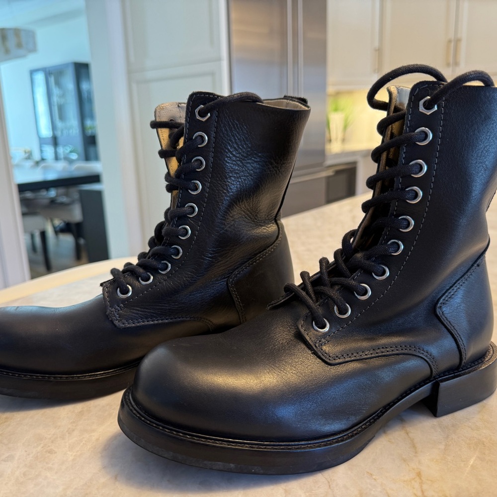 Diesel Black Leather Ankle Boots